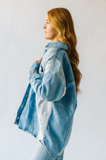 Free People: We The Free Mountain Roads Shirt in Mixed Denim