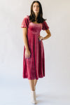 The Dalling Velvet Midi Dress in Marsala