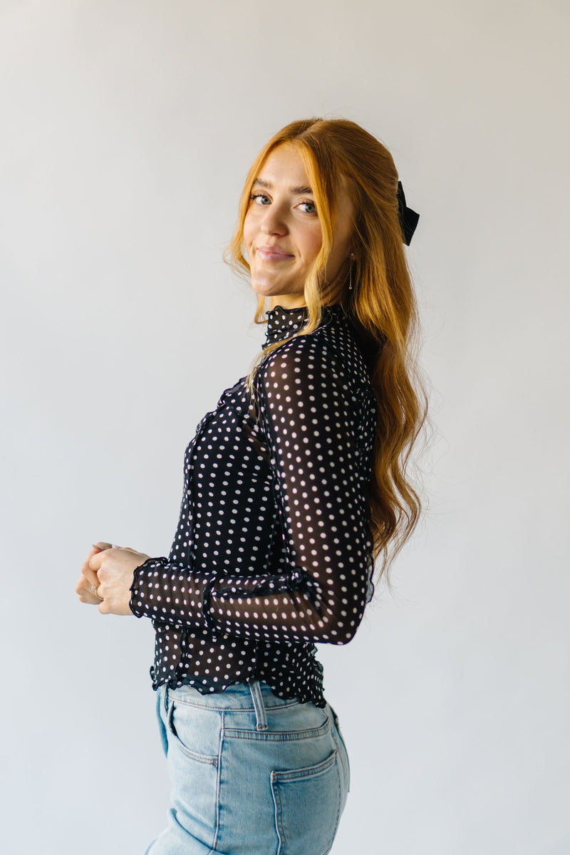 Free People: Charlie Printed Mesh Top in Luna Dot