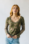 Free People: Clover Printed Thermal in Army Combo