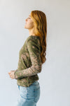 Free People: Clover Printed Thermal in Army Combo