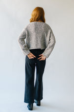 The Saina Two-Tone Sweater in Cream + Black