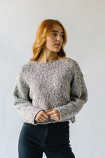 The Saina Two-Tone Sweater in Cream + Black