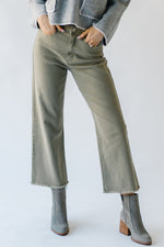 The Boykin Wide Leg Crop Jean in Olive