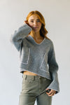 The Bradner V-Neck Sweater in Heather Grey