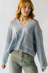 The Bradner V-Neck Sweater in Heather Grey