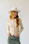 The Welton Ribbed Button-Up Cardigan in Cream