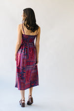 The Lexus Patterned Tank Dress in Burgundy