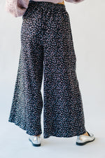 The Wininger Ditsy Floral Velvet Pant in Black