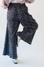 The Wininger Ditsy Floral Velvet Pant in Black