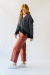 The Trudie Striped Cardigan in Black