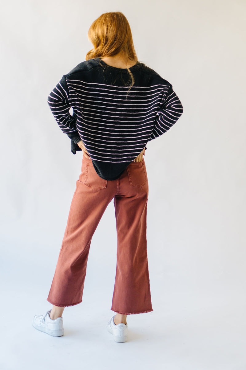 The Boykin Wide Leg Crop Jean in Terracotta