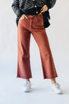 The Boykin Wide Leg Crop Jean in Terracotta