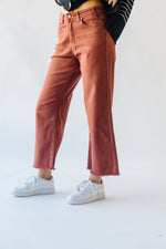 The Boykin Wide Leg Crop Jean in Terracotta