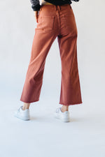 The Boykin Wide Leg Crop Jean in Terracotta