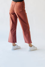 The Boykin Wide Leg Crop Jean in Terracotta