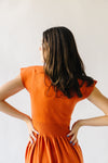 The Stansberry Mock Neck Midi Dress in Burnt Orange