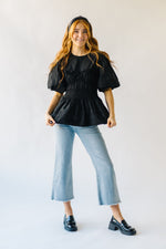 The Tidwell Smocked Blouse in Black