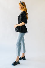 The Tidwell Smocked Blouse in Black