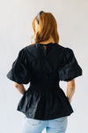 The Tidwell Smocked Blouse in Black