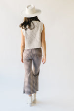 The Whitson Plaid Patterned Pant in Navy Combo