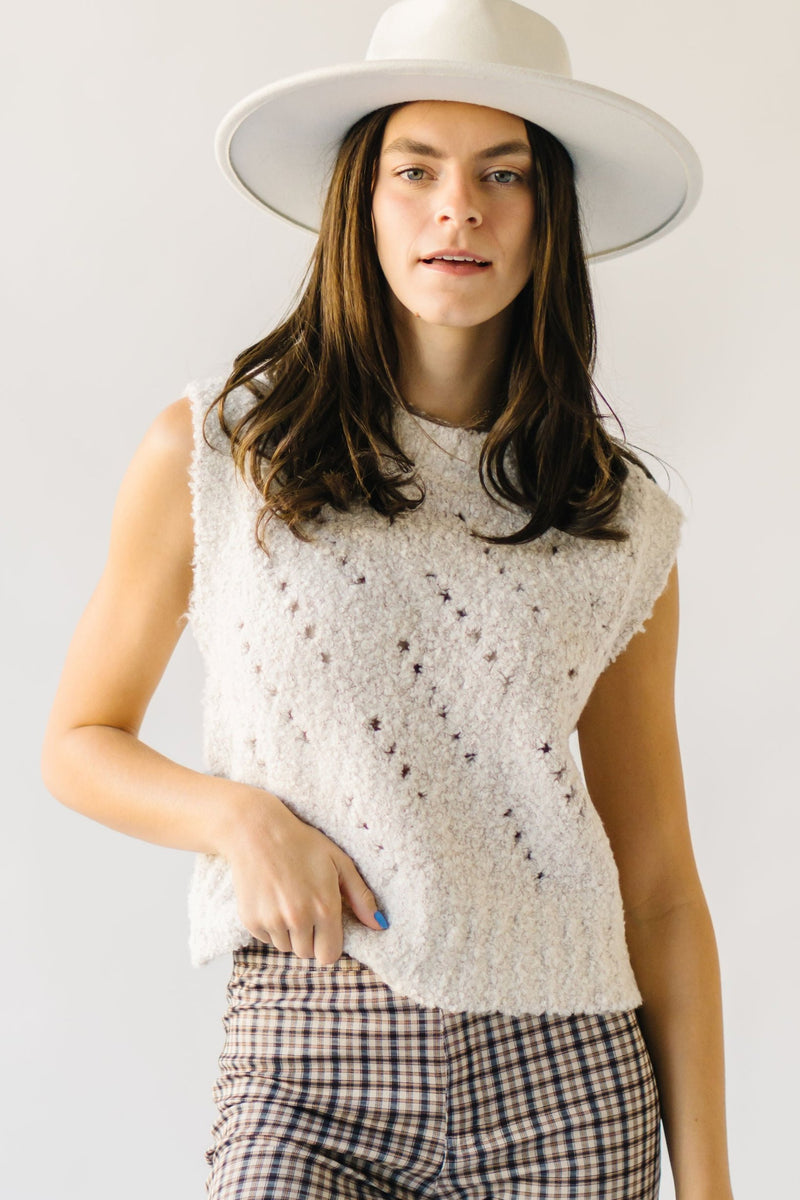 The Fritcher Knit Vest in Ecru