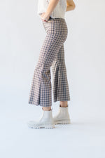 The Whitson Plaid Patterned Pant in Navy Combo