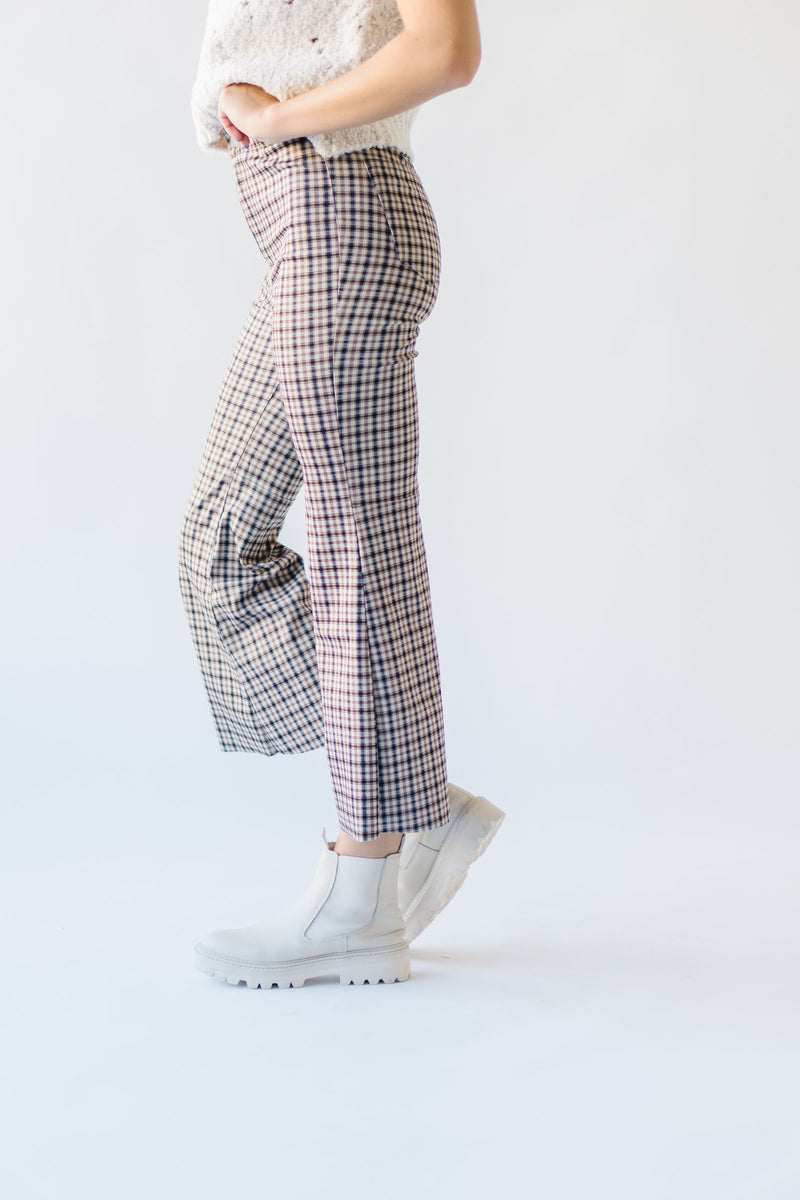 The Whitson Plaid Patterned Pant in Navy Combo