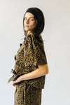 The Dorinda Tie Detail Blouse in Leopard