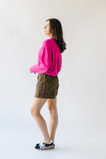 The Riggs Button-Down Sweater in Fuchsia