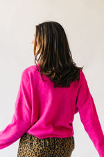 The Riggs Button-Down Sweater in Fuchsia