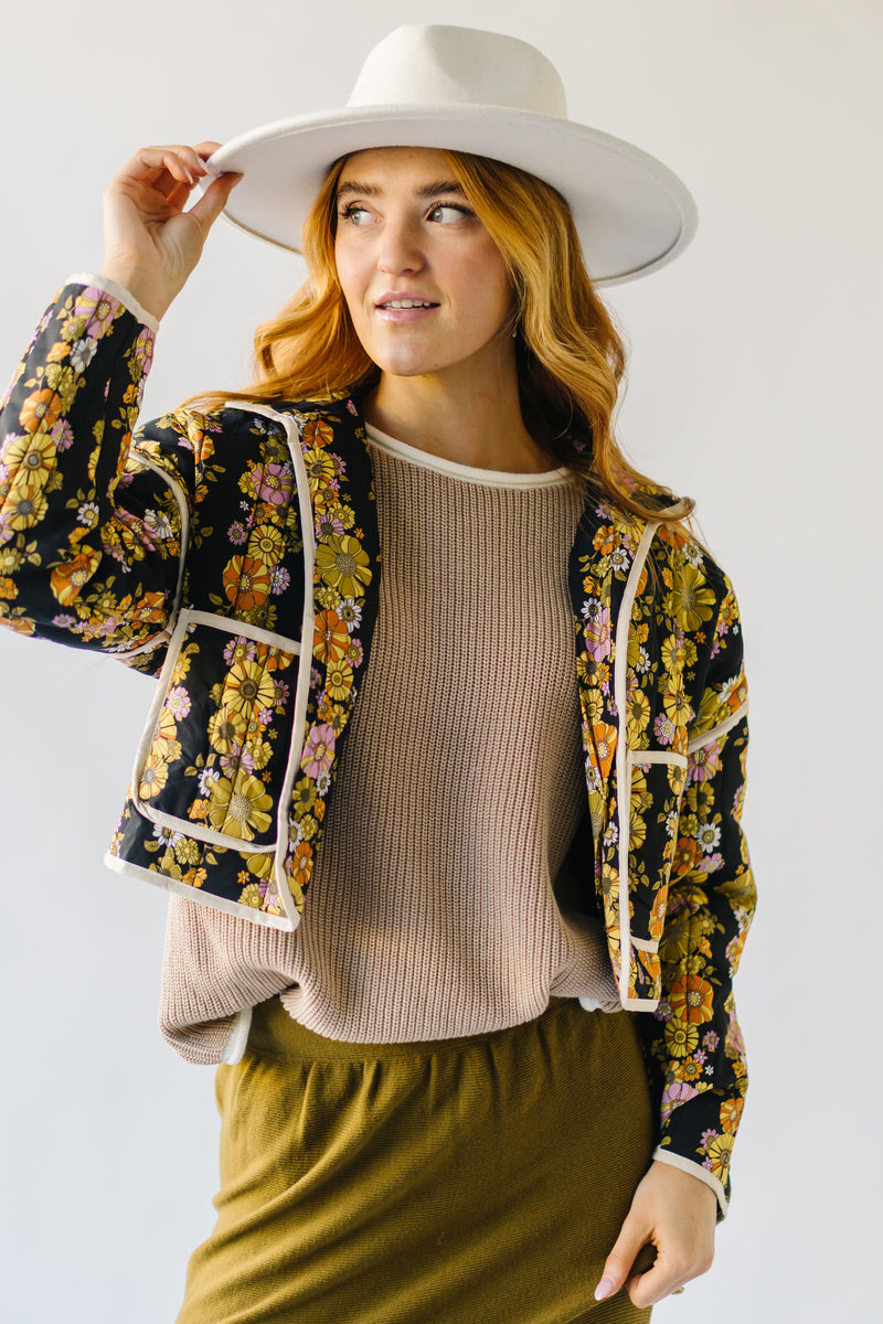 The Durgan Floral Jacket in Black Multi