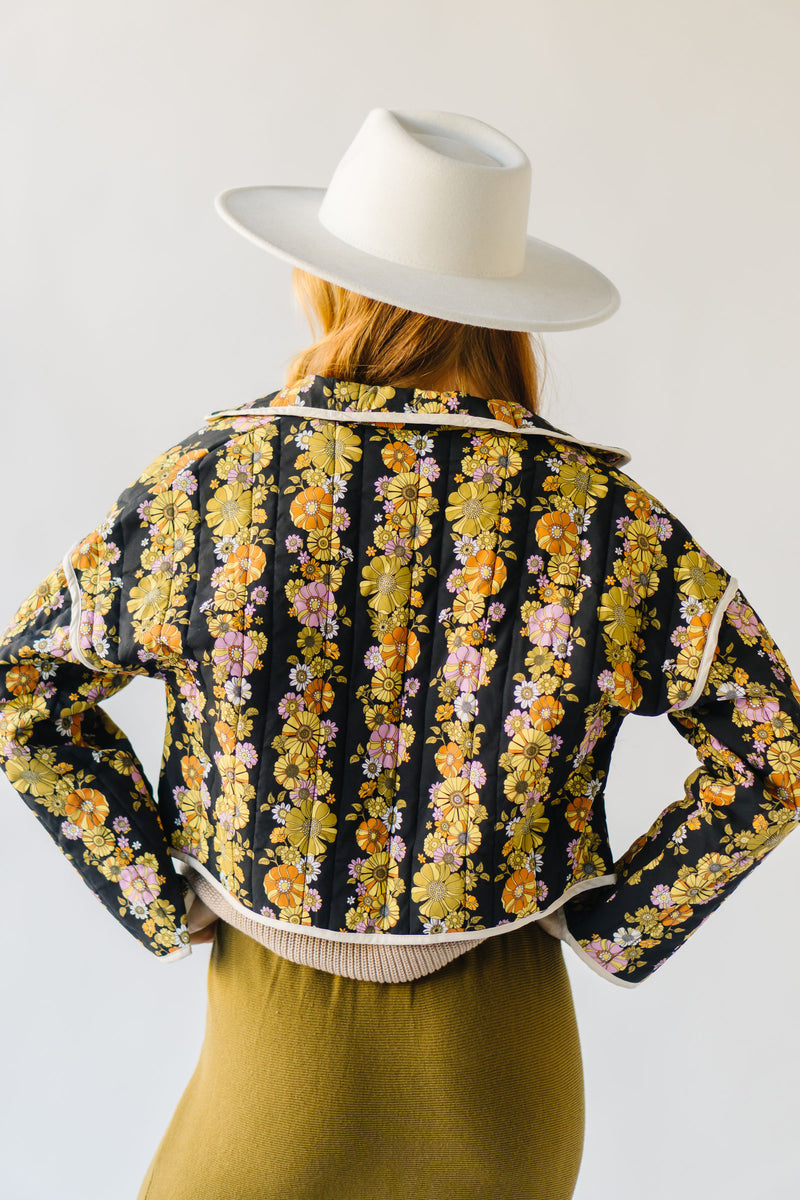 The Durgan Floral Jacket in Black Multi