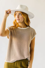 The Lerba Contrast Detail Sweater in Natural