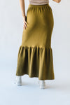 The Rivault Knit Maxi Skirt in Moss