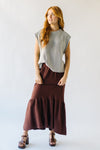 The Rivault Knit Maxi Skirt in Brown