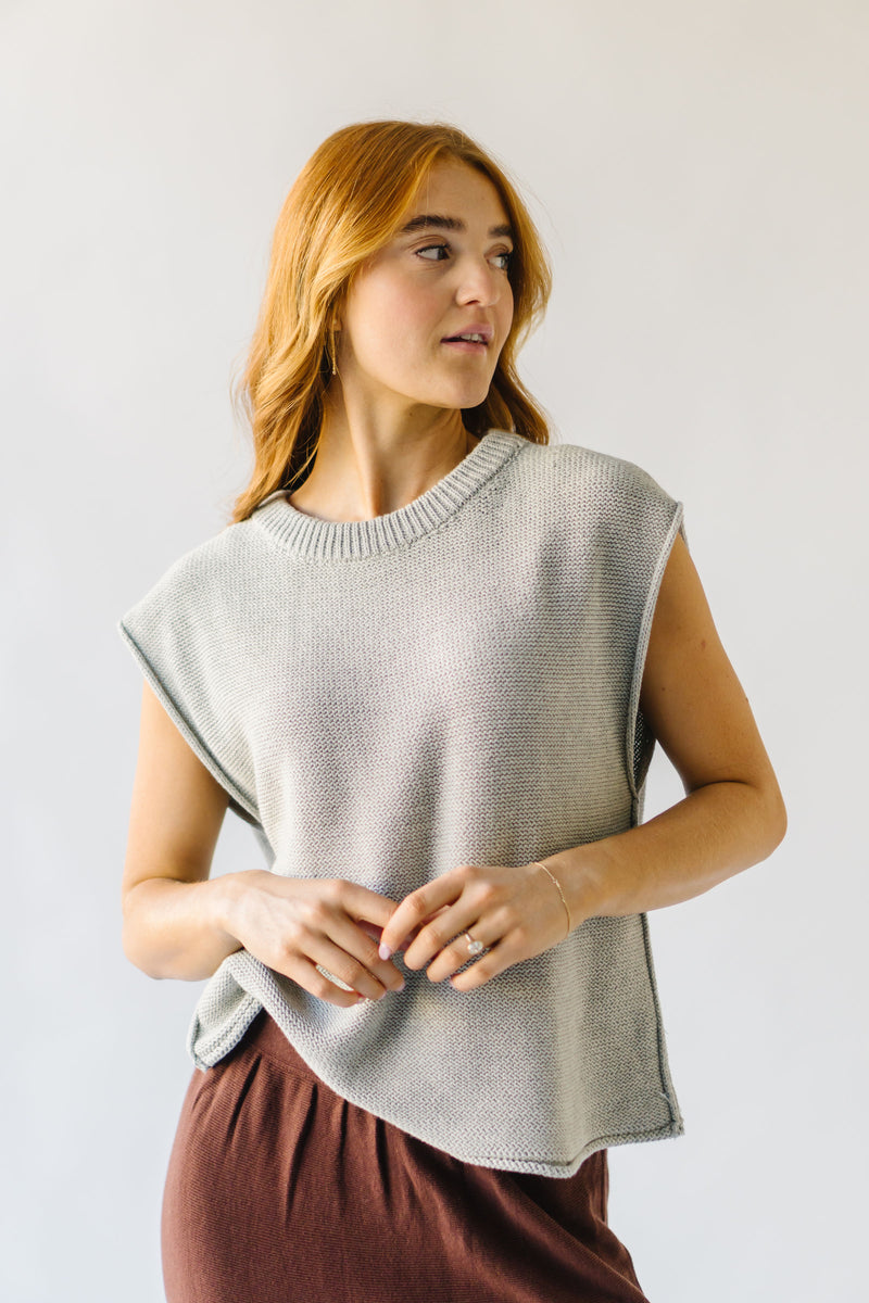 The Hartnell Knit Sweater in Heather Grey