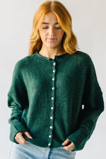 The Riggs Button-Down Sweater in Forest Green