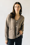 The Falterman Button-Up V-Neck Cardigan in Tan