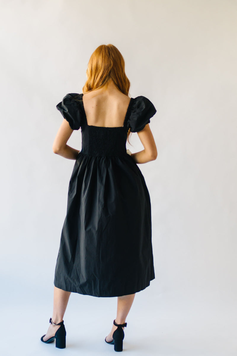 The Luskin Bow Detail Dress in Black