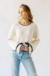 The Munafo Wrist Tie Sweater in Cream