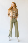 The Blaney High Rise Wide Leg Jean in Dried Herb