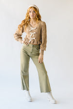 The Blaney High Rise Wide Leg Jean in Dried Herb