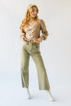 The Blaney High Rise Wide Leg Jean in Dried Herb