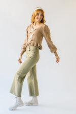 The Blaney High Rise Wide Leg Jean in Dried Herb