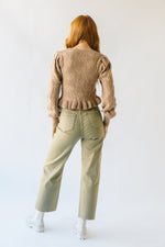 The Blaney High Rise Wide Leg Jean in Dried Herb