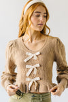 The Jenika Contrast Sleeve Sweater in Mocha