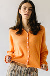 The Riggs Button-Down Sweater in Orange