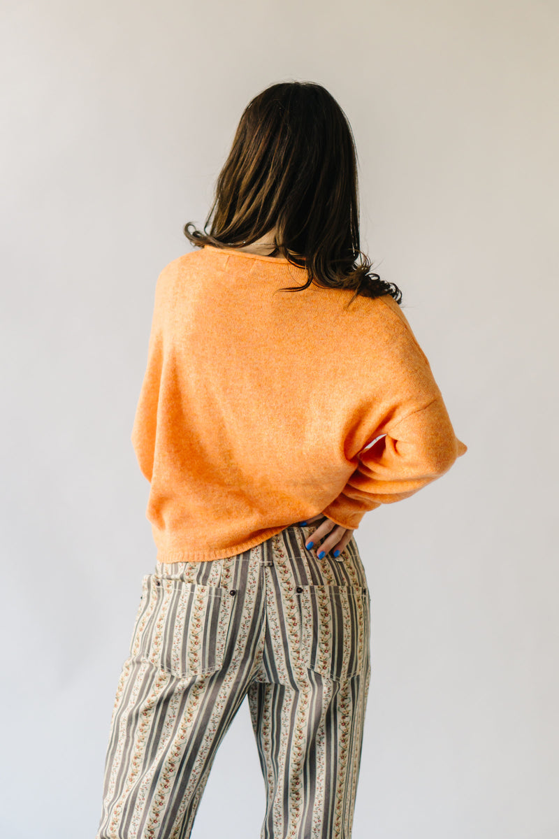 The Riggs Button-Down Sweater in Orange