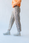 Free People: Super Sonic Printed Slim Pant in Grey Combo